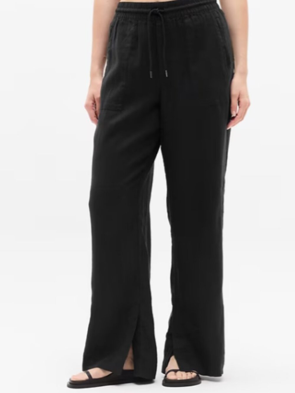 Athleta Retreat Linen High Rise Wide Leg Pant - Size M